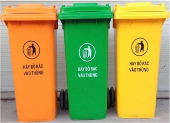 Thùng rác nhựa HDPE 120l đẹp              Kích thước:(L)550x(W)490x(H)930mm