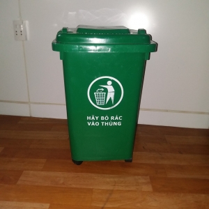 Thùng rác nhựa HDPE 60 lít 4 bánh xe đẹp              Kíchthước(L)480x(W)420x(H)660mm